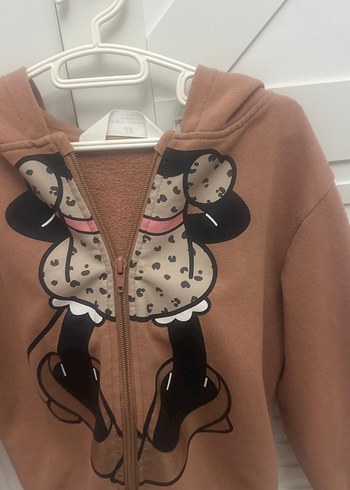 Kız Çocuk Kapüşonlu Fermuarlı Sweatshirt - Görsel 4