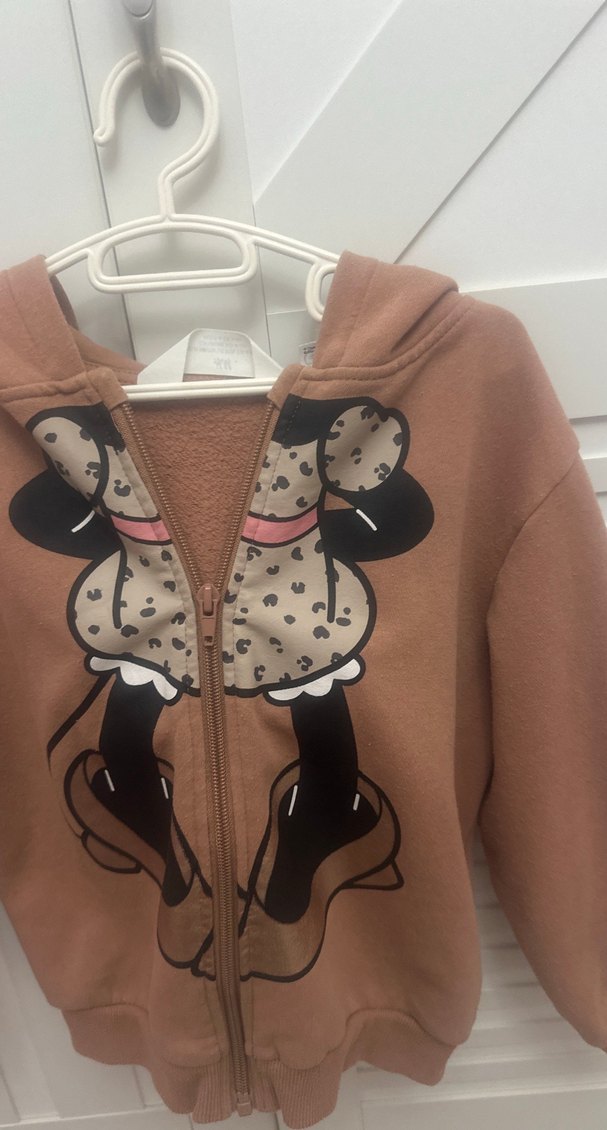 Kız Çocuk Kapüşonlu Fermuarlı Sweatshirt - Görsel 4