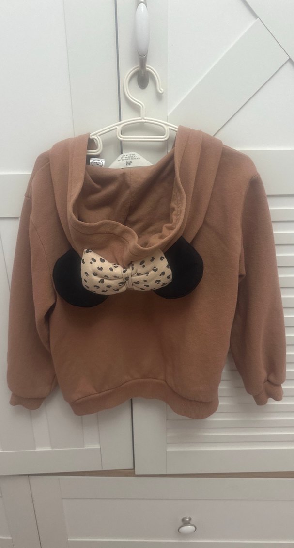 Kız Çocuk Kapüşonlu Fermuarlı Sweatshirt - Görsel 3