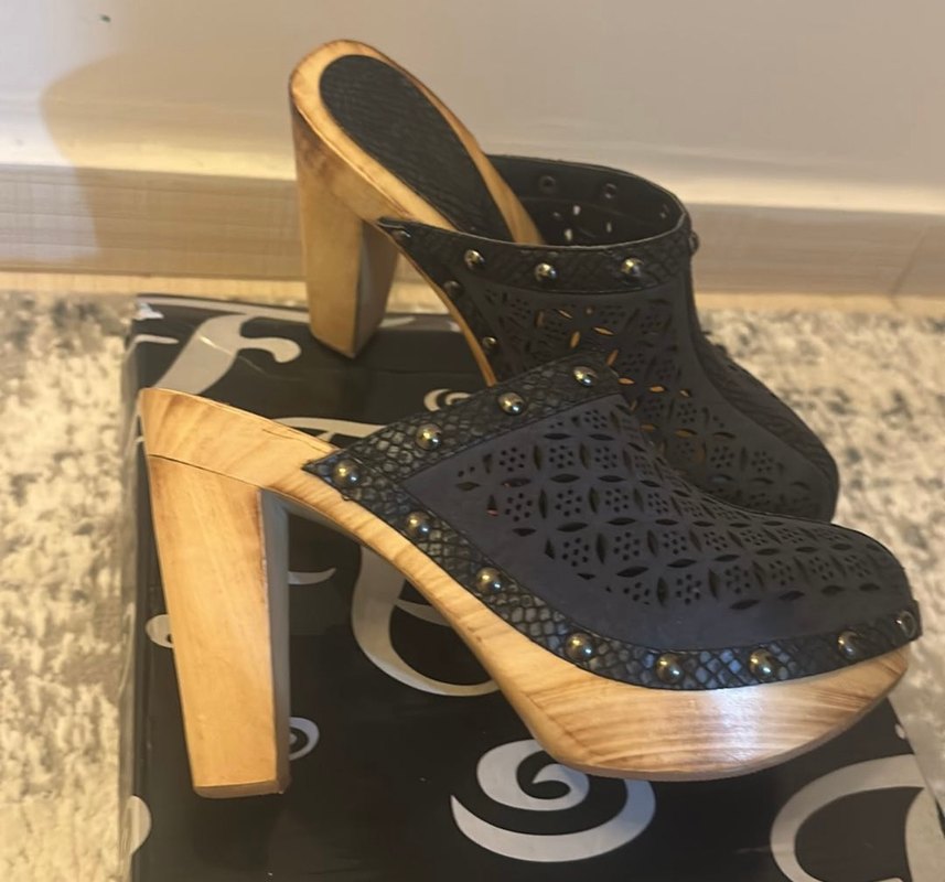 Lacivert Platform Topuklu Kadın Ayakkabı - Görsel 4