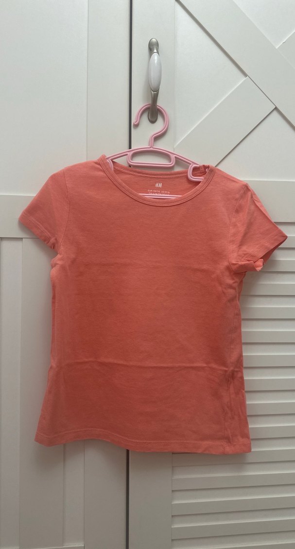 H&M 2li tshirt, soft renklerdedir. 5/6yaşa uygundur. - Görsel 4