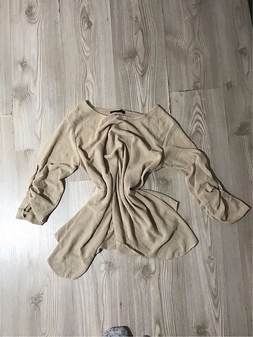 Sırtı açık bej rengi vintage lolita bluz