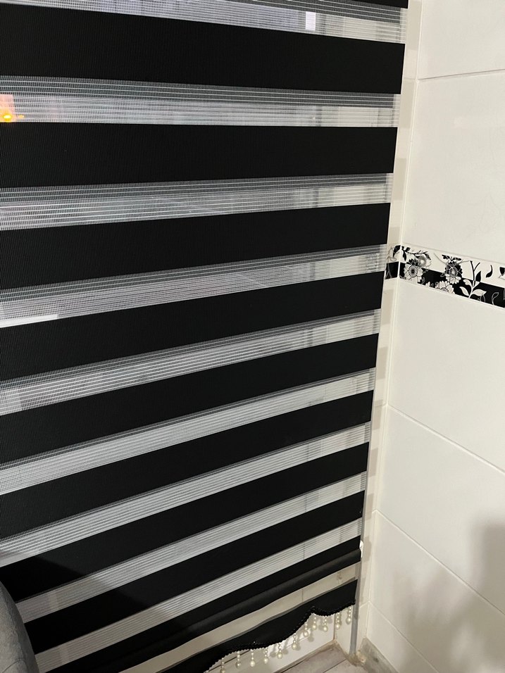 Çizgili Siyah  Modern Perde - Görsel 2