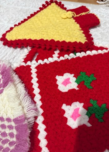 3 adet Renkli Örgü Banyo Süngerleri - Görsel 3