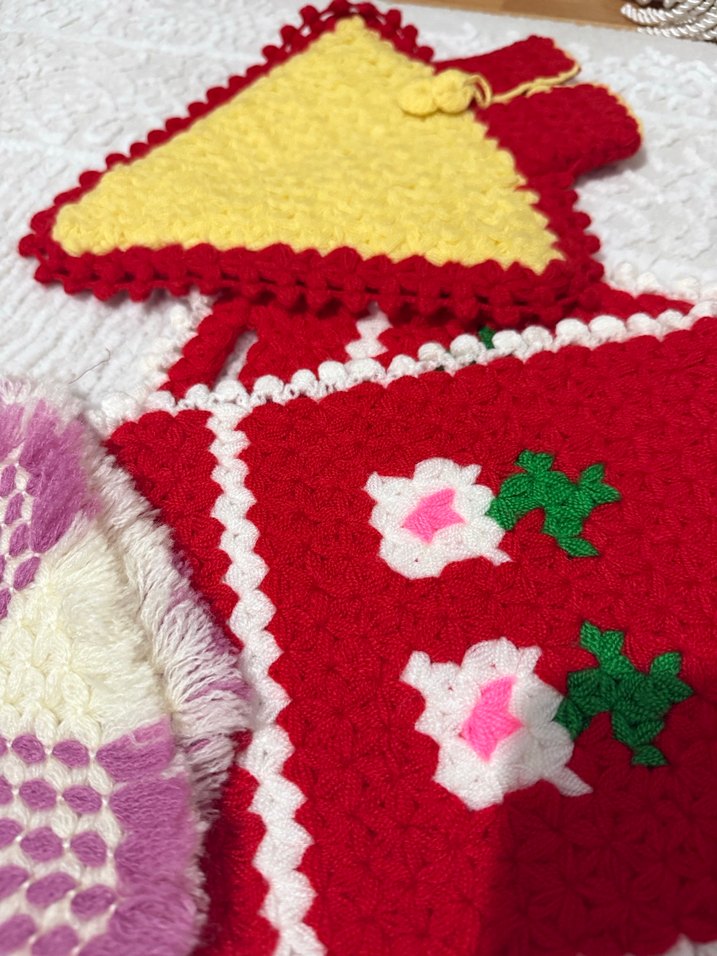 3 adet Renkli Örgü Banyo Süngerleri - Görsel 3