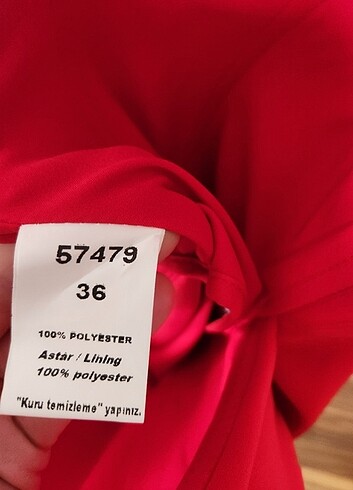Kırmızı straplez midi abiye elbise 36 beden ama 38 uyumlu - Görsel 4
