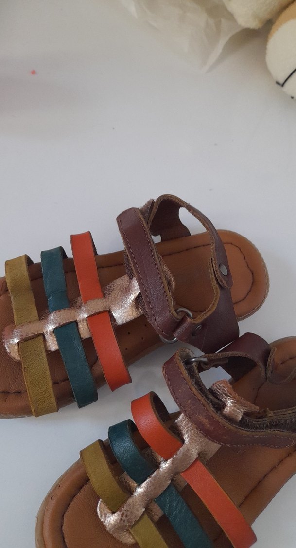 Kız Çocuk Çok Renkli Bohem Sandalet - Görsel 3