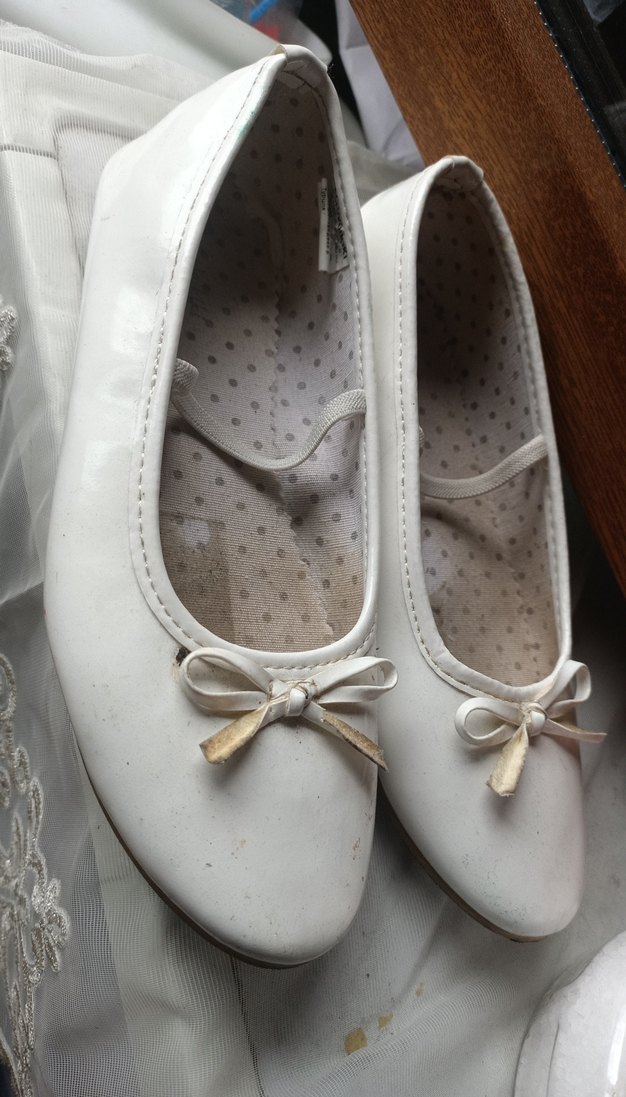 Kız Çocuk Beyaz Fiyonklu Babet - Görsel 2