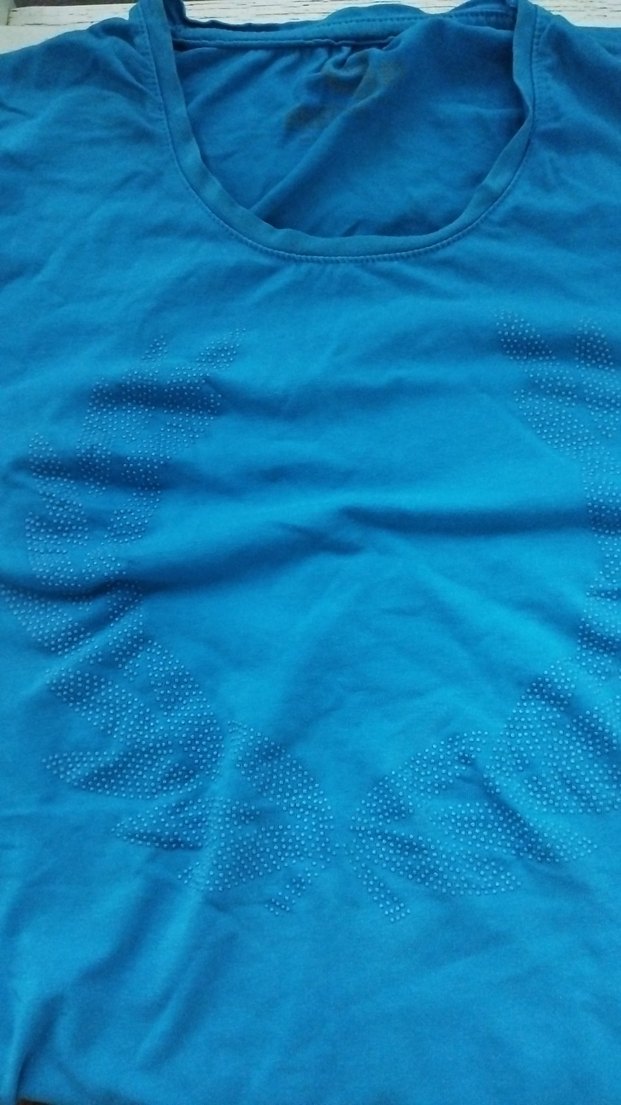 Mavi Kısa Kollu Rahat erkek tişört - Görsel 2