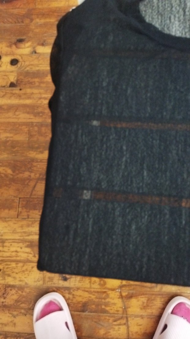 Siyah Örgü Hamile Keten Kazak - Görsel 3