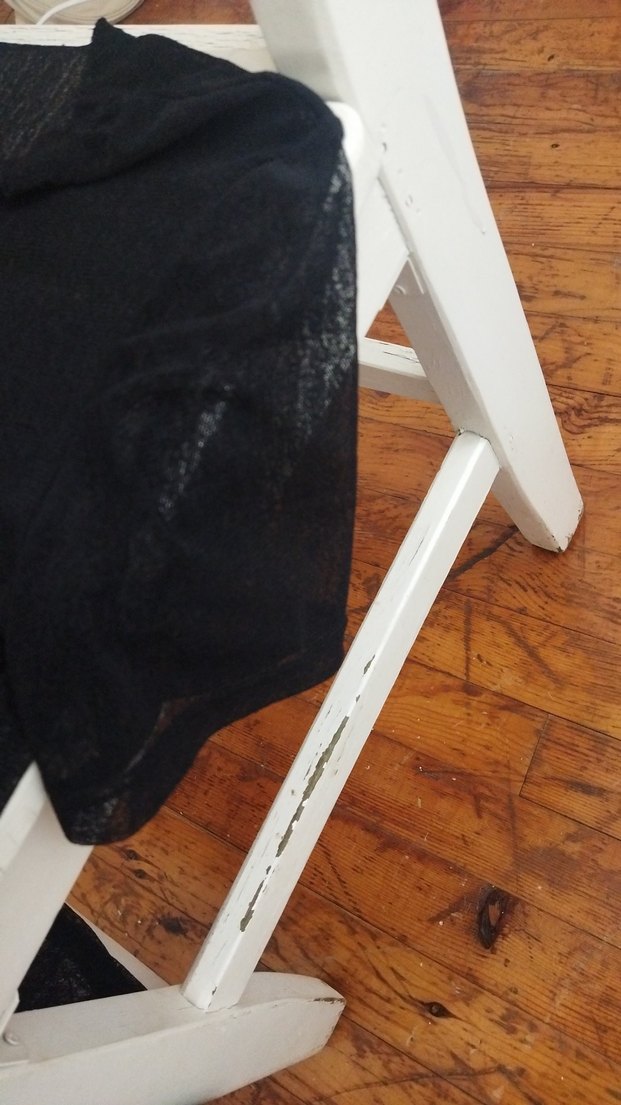 Siyah Örgü Hamile Keten Kazak - Görsel 4