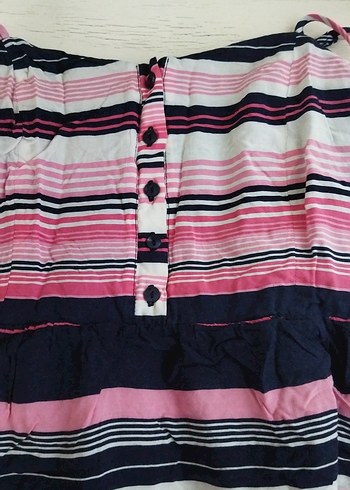 Pembe Çizgili Hamile ve Emzirme Gecelik - Görsel 2