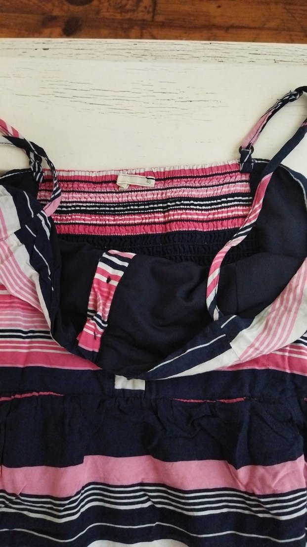 Pembe Çizgili Hamile ve Emzirme Gecelik - Görsel 3