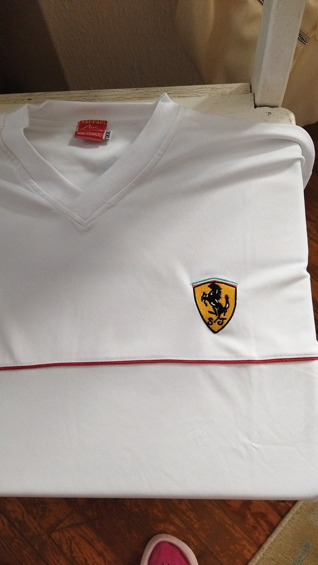 Beyaz Parlak Baskılı Modern erkek tişört - Görsel 2