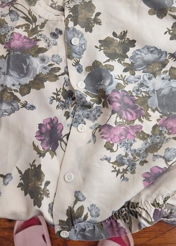 Çiçek Desenli Hamile Bluzu - Görsel 4
