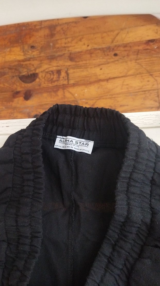 Erkek Siyah Rahat Kesim Eşofman Altı - Görsel 3