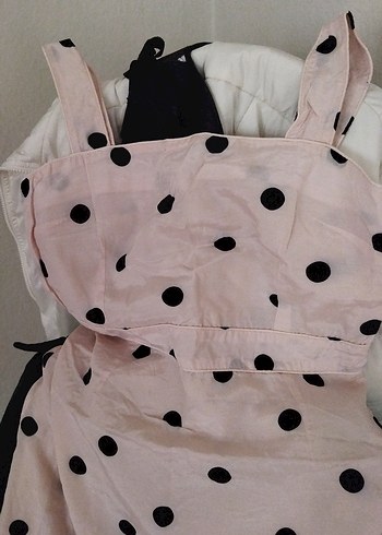 Puantiyeli Pembe Midi Hamile Eteği - Görsel 2