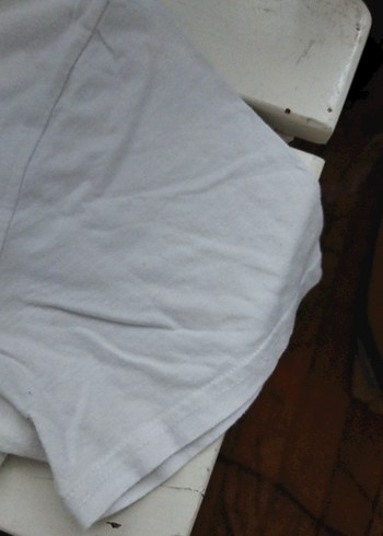 Erkek Beyaz Kısa Kollu Basic Tişört - Görsel 3