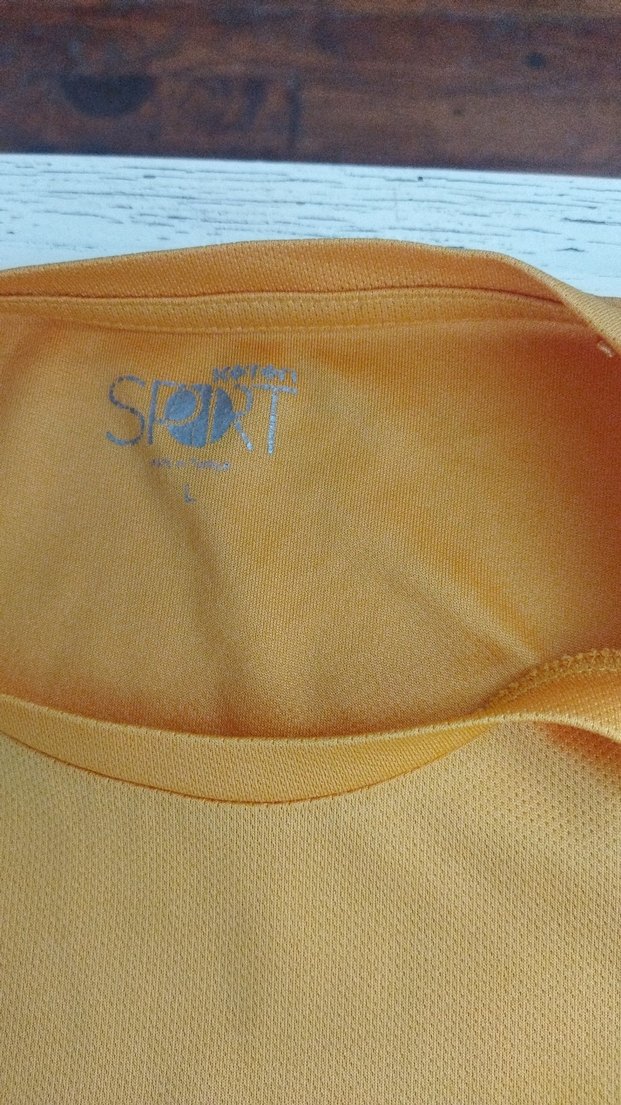 Sarı Baskılı Hamile Tişörtü, Bisiklet Yaka, Kısa Kollu - Görsel 3