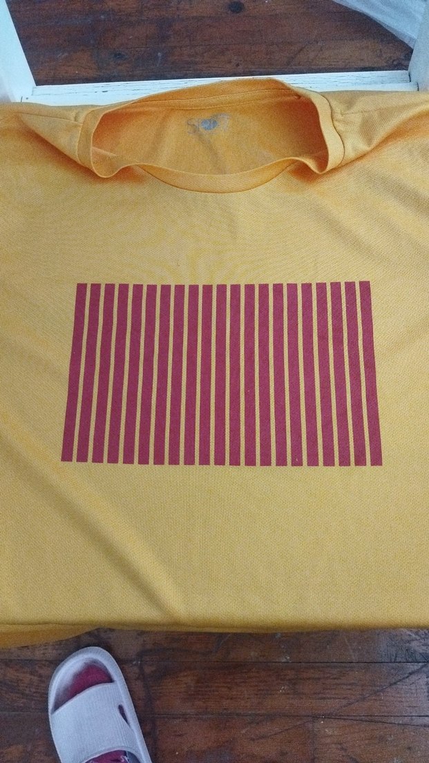 Sarı Baskılı Hamile Tişörtü, Bisiklet Yaka, Kısa Kollu - Görsel 2