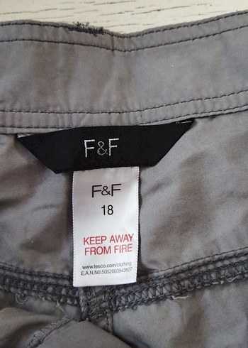 Gri Keten Kuşaklı Mini Hamile Şortu - Görsel 4