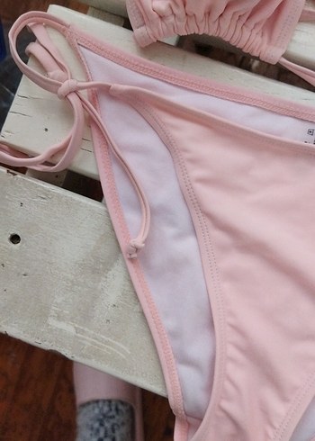 Pembe Mini İpli Bohem Bikini - Görsel 2