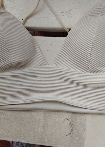 Beyaz Minimalist Bohem Midi Sütyen - Görsel 3