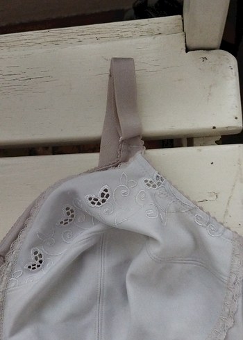 Vintage Bohem Gri Beyaz Sütyen - Görsel 3