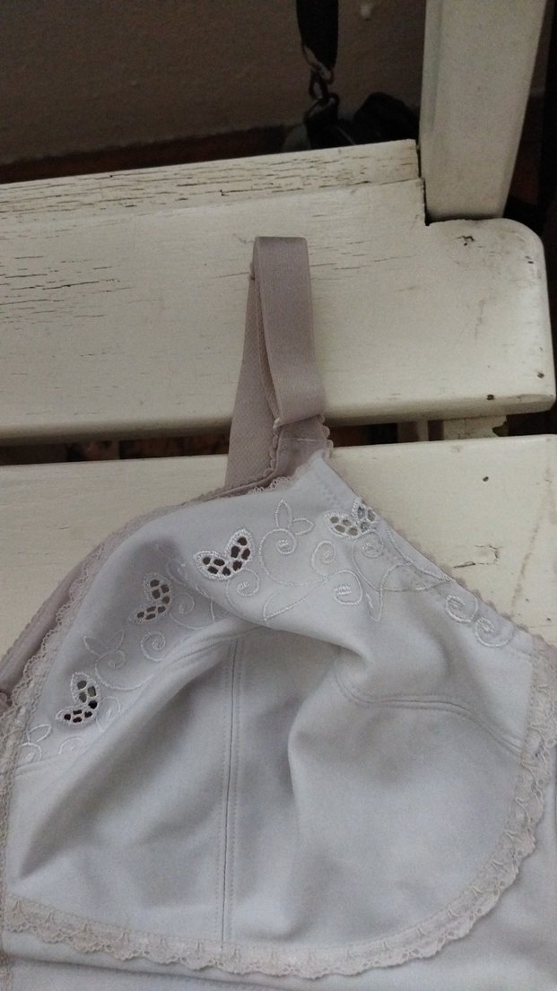 Vintage Bohem Gri Beyaz Sütyen - Görsel 3