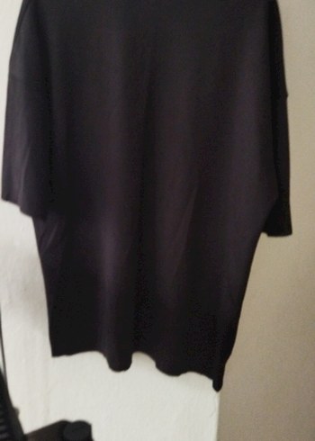 Erkek Siyah Oversize Tişört - Görsel 4