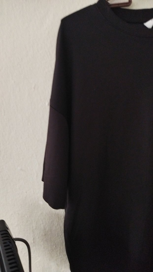 Erkek Siyah Oversize Tişört - Görsel 2