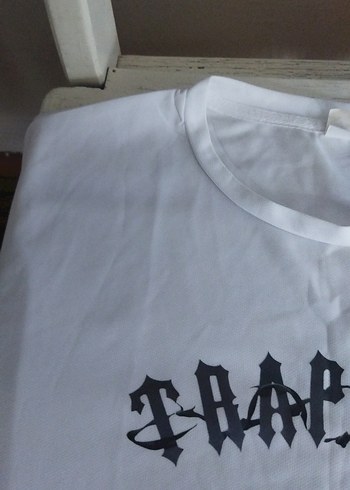 Beyaz Baskılı Kısa Kollu erkek tişört - Görsel 3