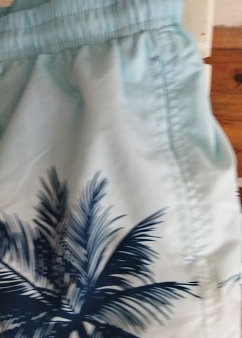 Mavi Palmiye Desenli Erkek Mini Şort - Görsel 3