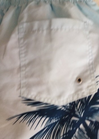 Mavi Palmiye Desenli Erkek Mini Şort - Görsel 8