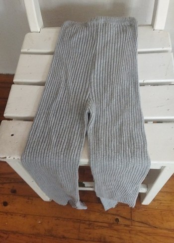 Gri Triko bayan pantolon - Görsel 5