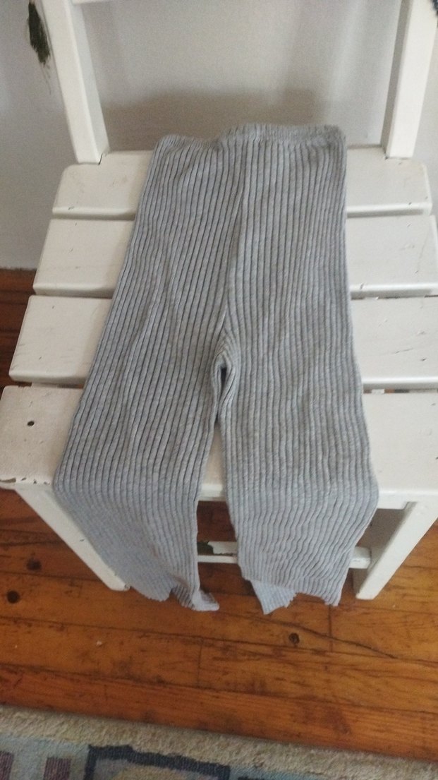 Gri Triko bayan pantolon - Görsel 5