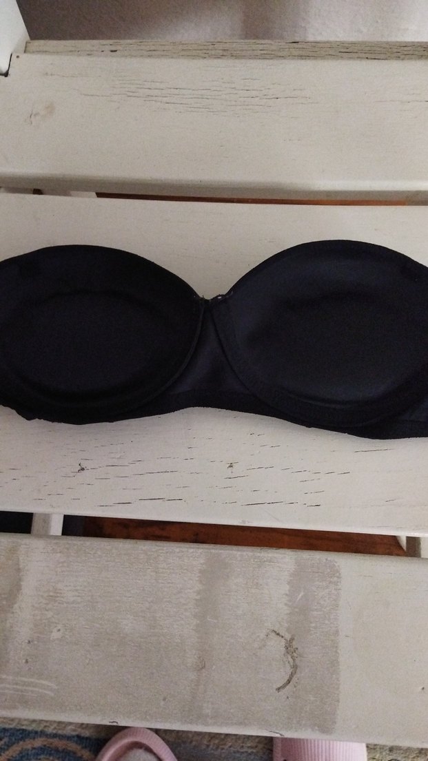 Siyah Minimalist Goth Sütyen - Görsel 3