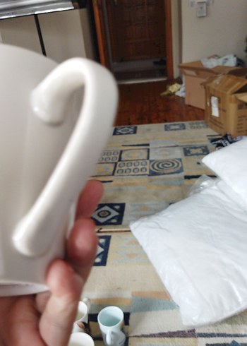 Beyaz Seramik Kupa - Görsel 3