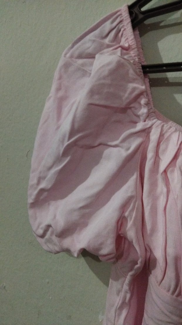 Pembe Midi Boy Pliseli Keten Elbise - Görsel 3