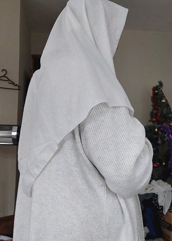 Kadın Beyaz namaz örtüsü - Görsel 2