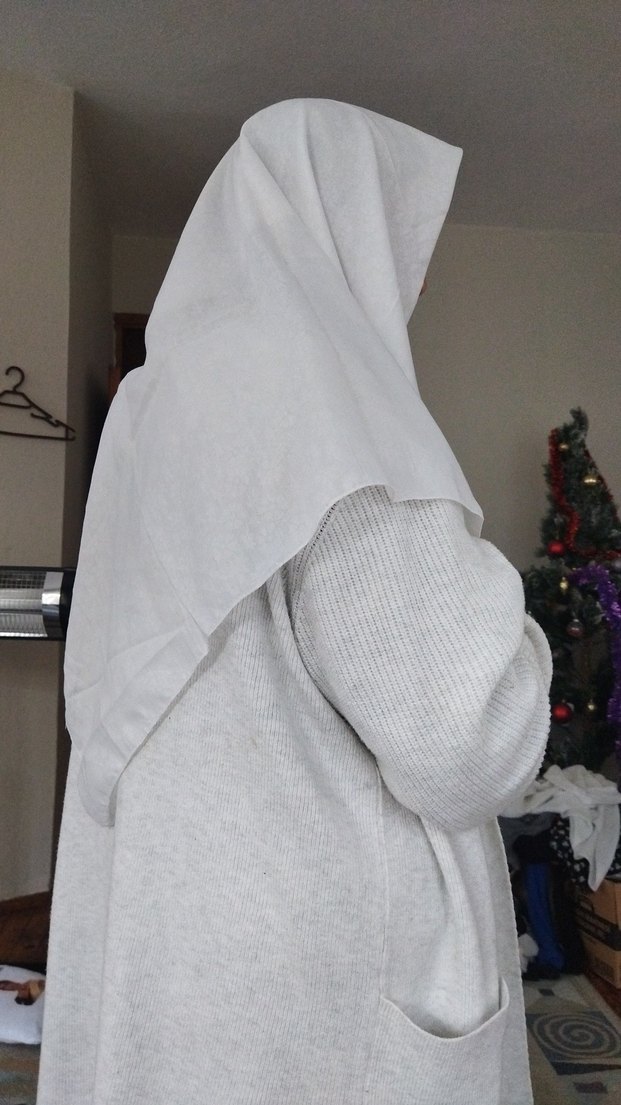 Kadın Beyaz namaz örtüsü - Görsel 2