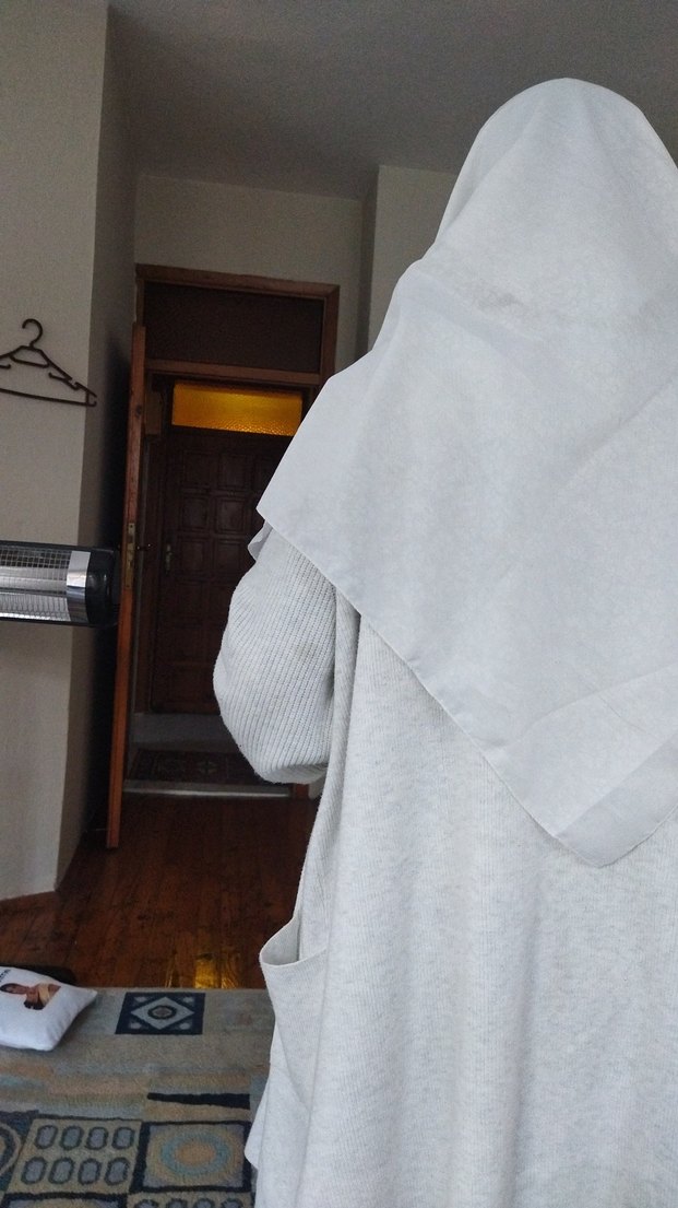 Kadın Beyaz namaz örtüsü - Görsel 3