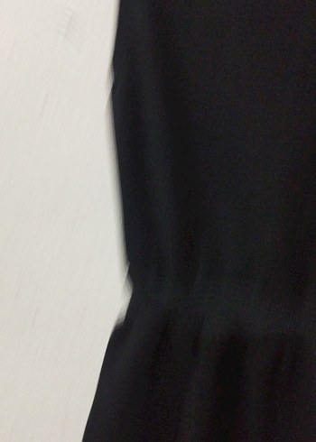 Siyah Baskılı Kemerli Midi Elbise - Görsel 7