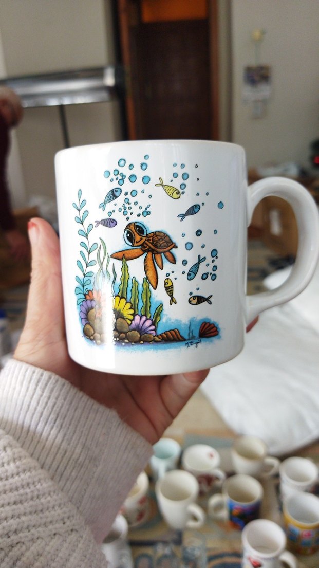 Pastel Renkli Türkiye Temalı Beyaz Kupa - Görsel 3