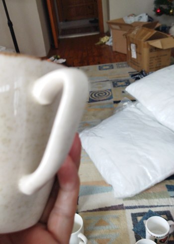 Beyaz Seramik Kupa - Görsel 4