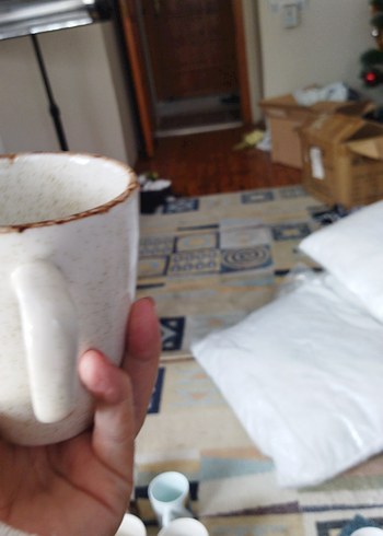 Beyaz Seramik Kupa - Görsel 3