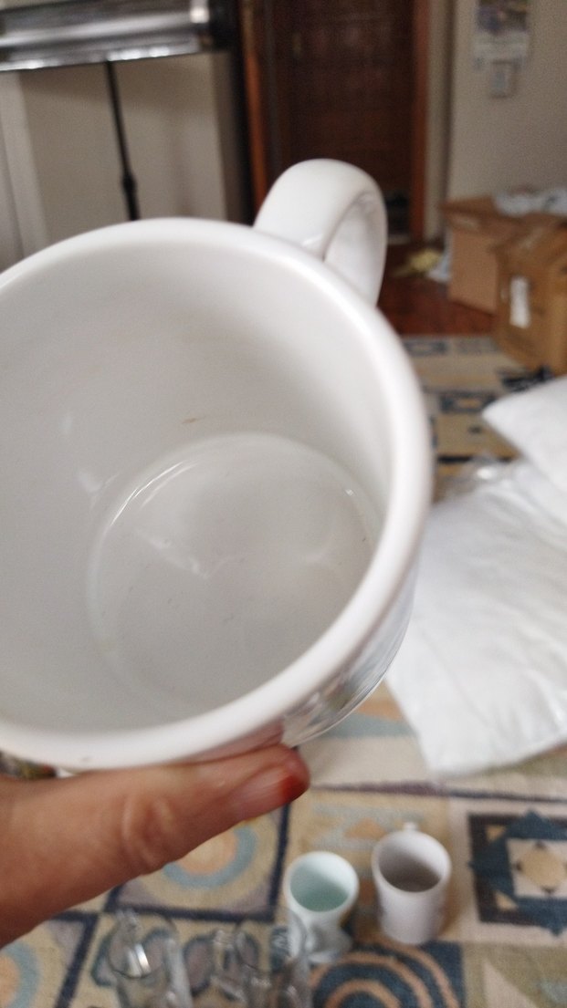 Renkli Desenli Beyaz Seramik Kupa - Görsel 5