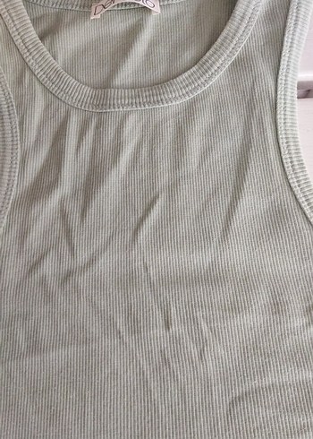 Yeşil Pamuklu Basic Kolsuz Atlet - Görsel 3