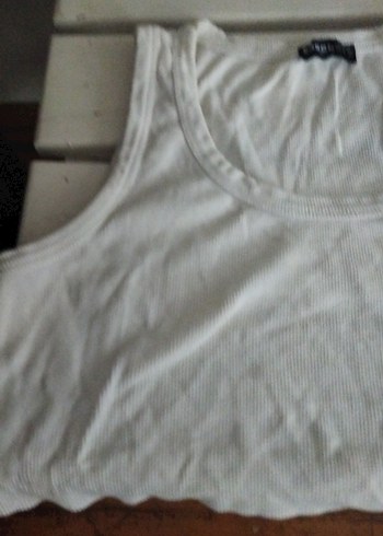 Kadın Beyaz Kolsuz Basic Atlet - Görsel 2