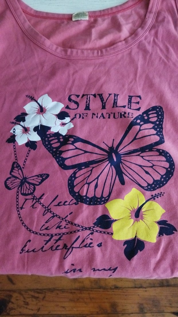 Pembe Baskılı Askısız Tişört - Görsel 2